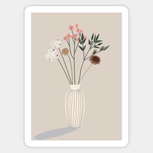 vase of dried flowers Sticker